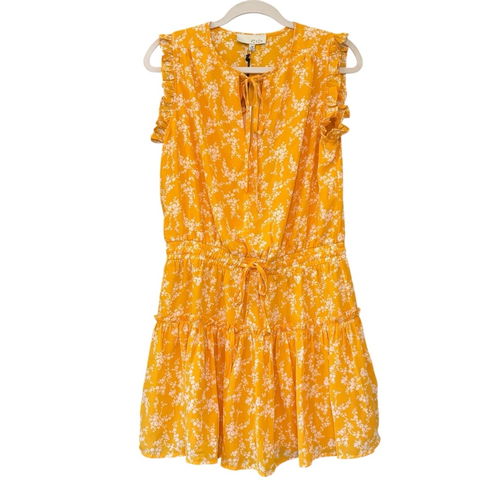 NWT, Pinch Tiered Ruffle Floral Blouse Cap Sleeve Elastic Waist, Sz M - Picture 12 of 15